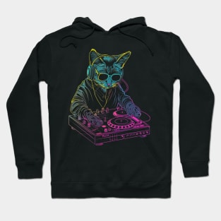 Cat DJ Trip Hoodie